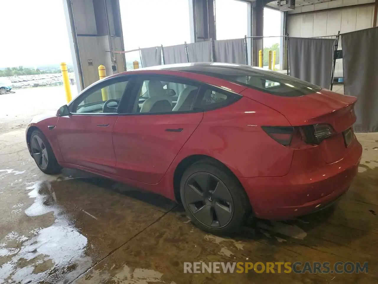 2 Photograph of a damaged car 5YJ3E1EB6MF062699 TESLA MODEL 3 2021