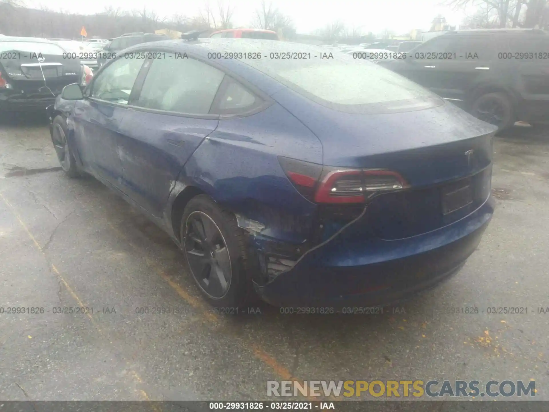 3 Photograph of a damaged car 5YJ3E1EB6MF858630 TESLA MODEL 3 2021