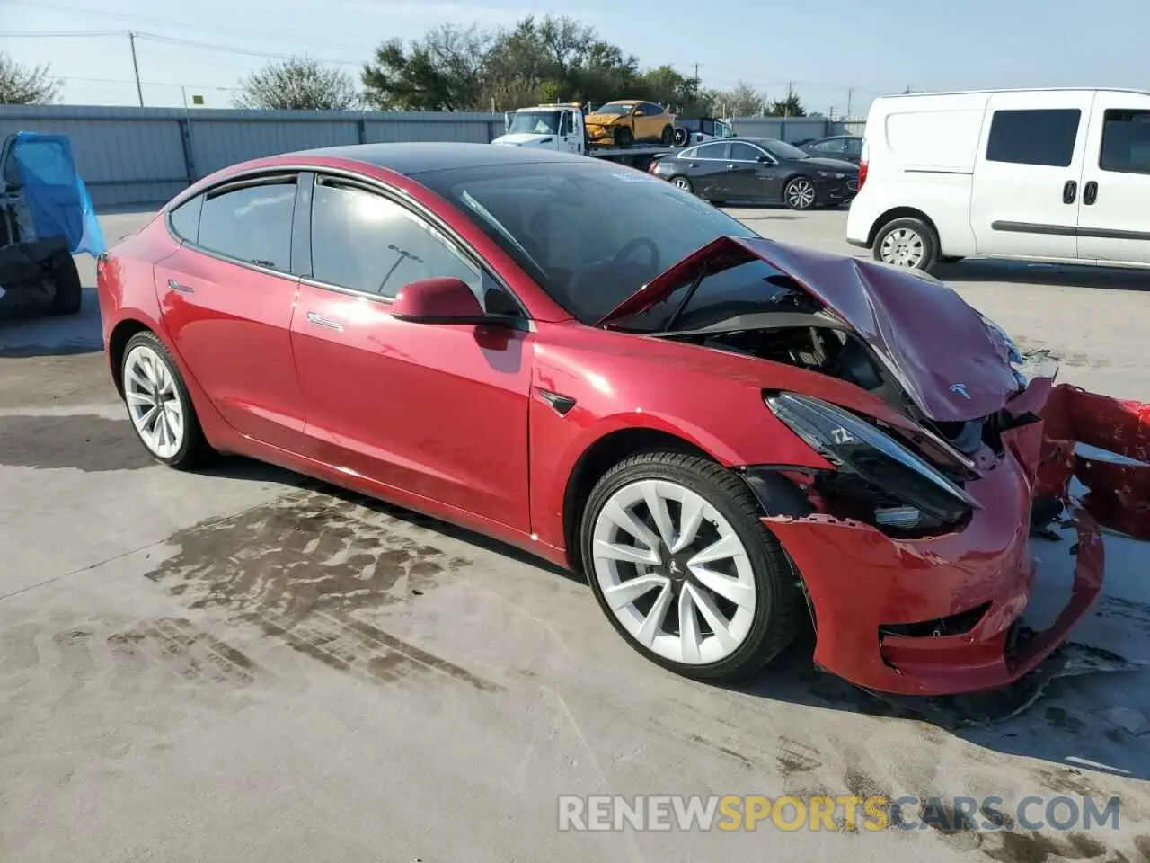 4 Photograph of a damaged car 5YJ3E1EB6MF859700 TESLA MODEL 3 2021