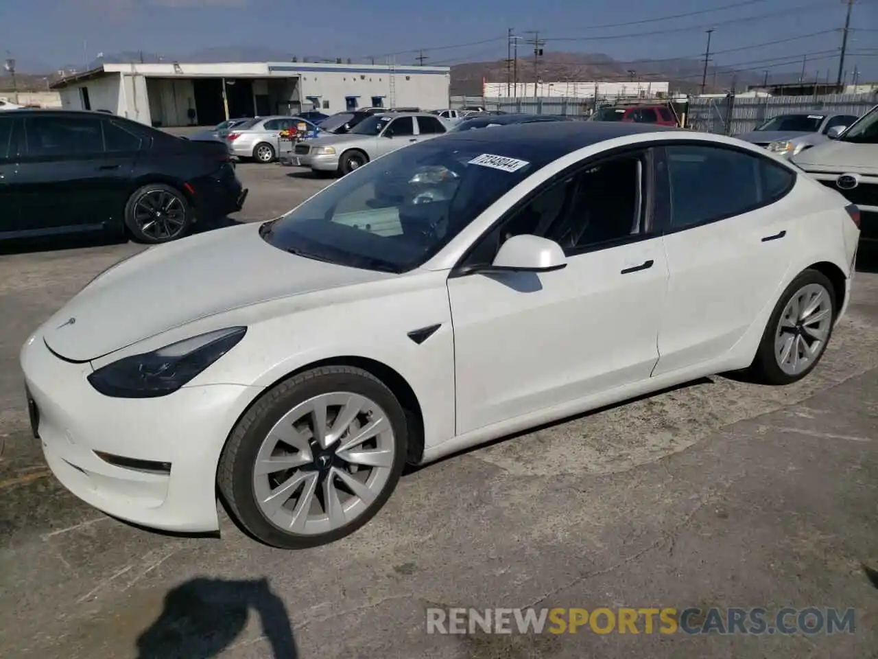 1 Photograph of a damaged car 5YJ3E1EB6MF877453 TESLA MODEL 3 2021