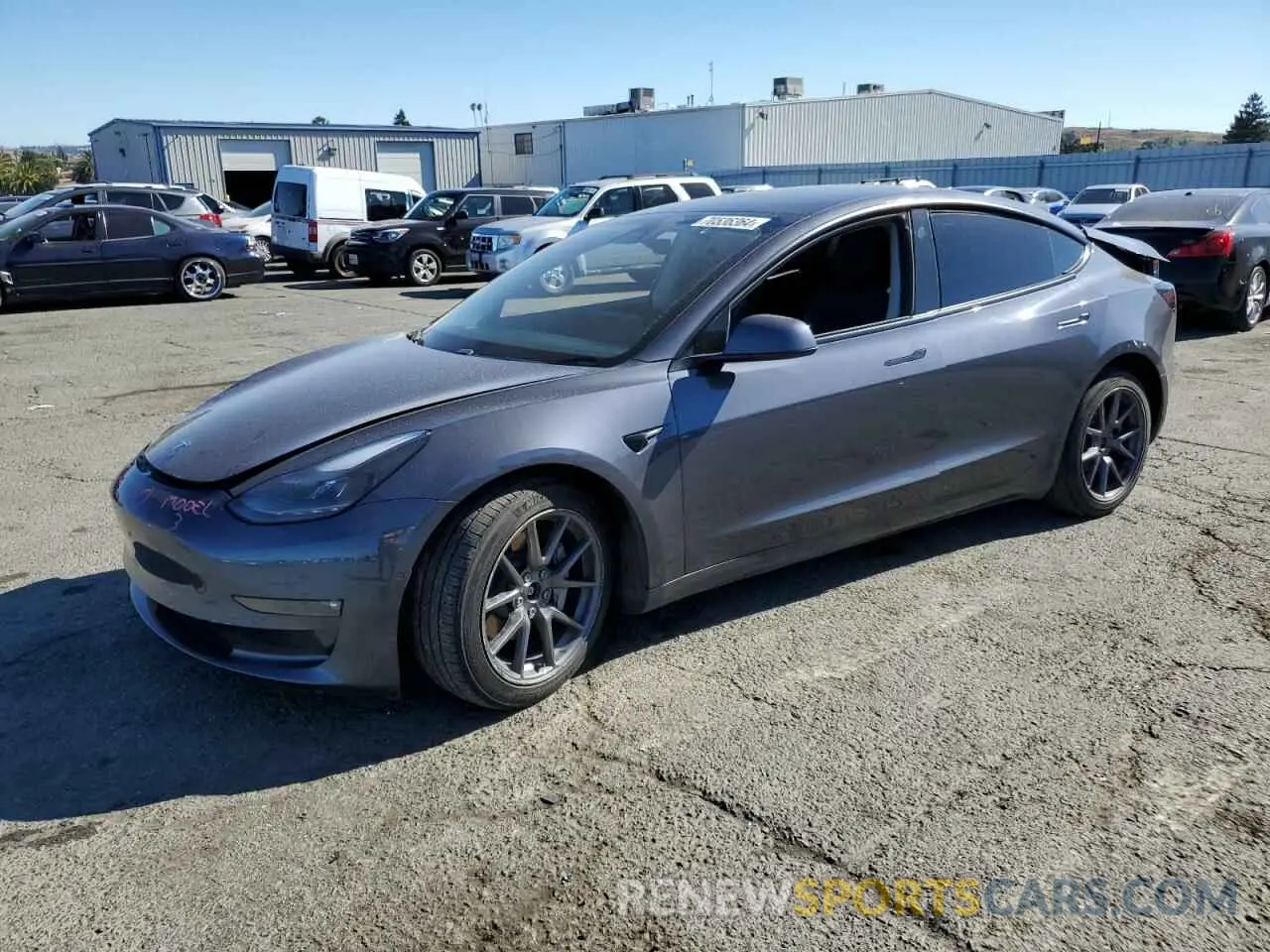1 Photograph of a damaged car 5YJ3E1EB6MF878327 TESLA MODEL 3 2021