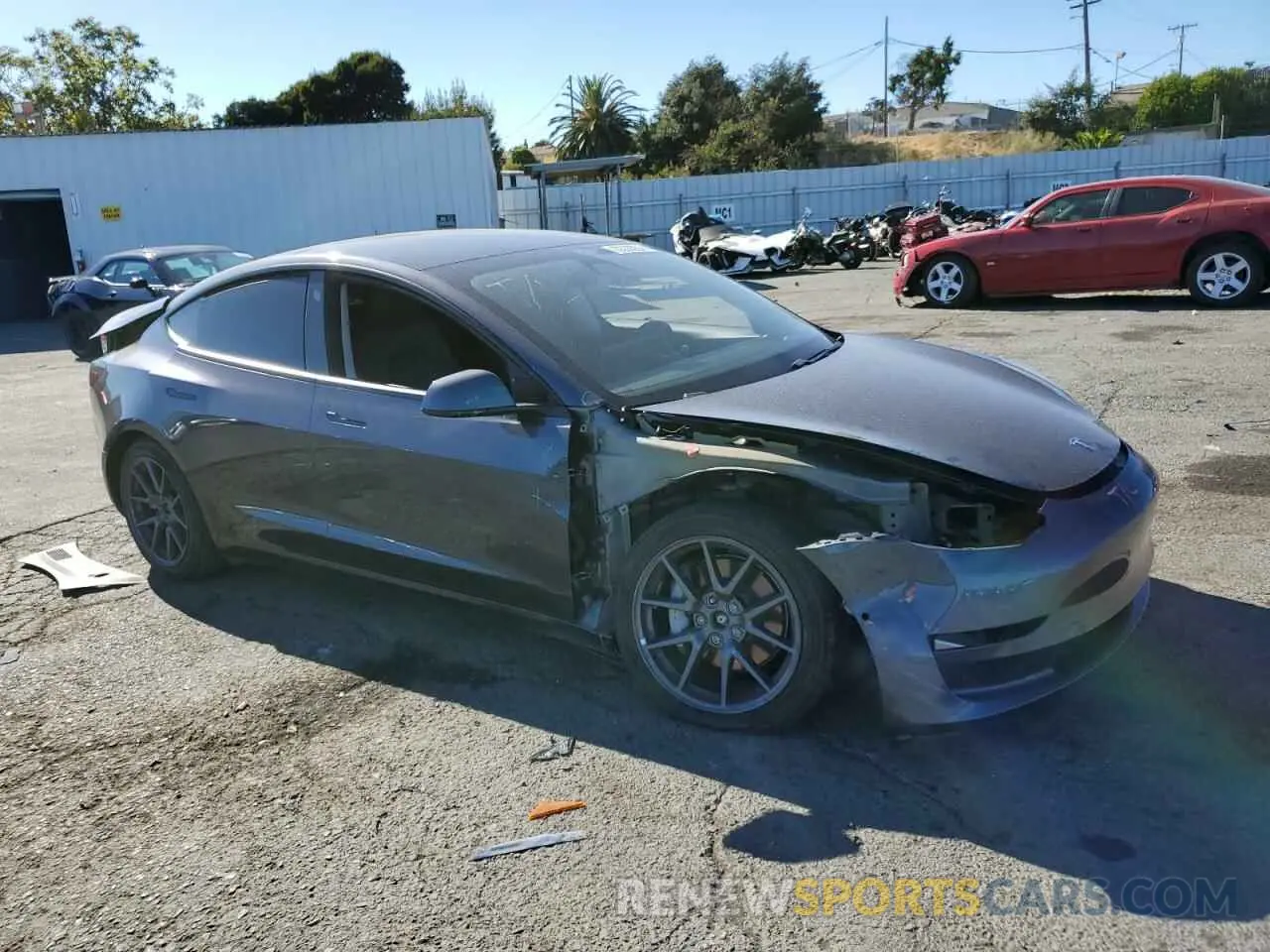 4 Photograph of a damaged car 5YJ3E1EB6MF878327 TESLA MODEL 3 2021