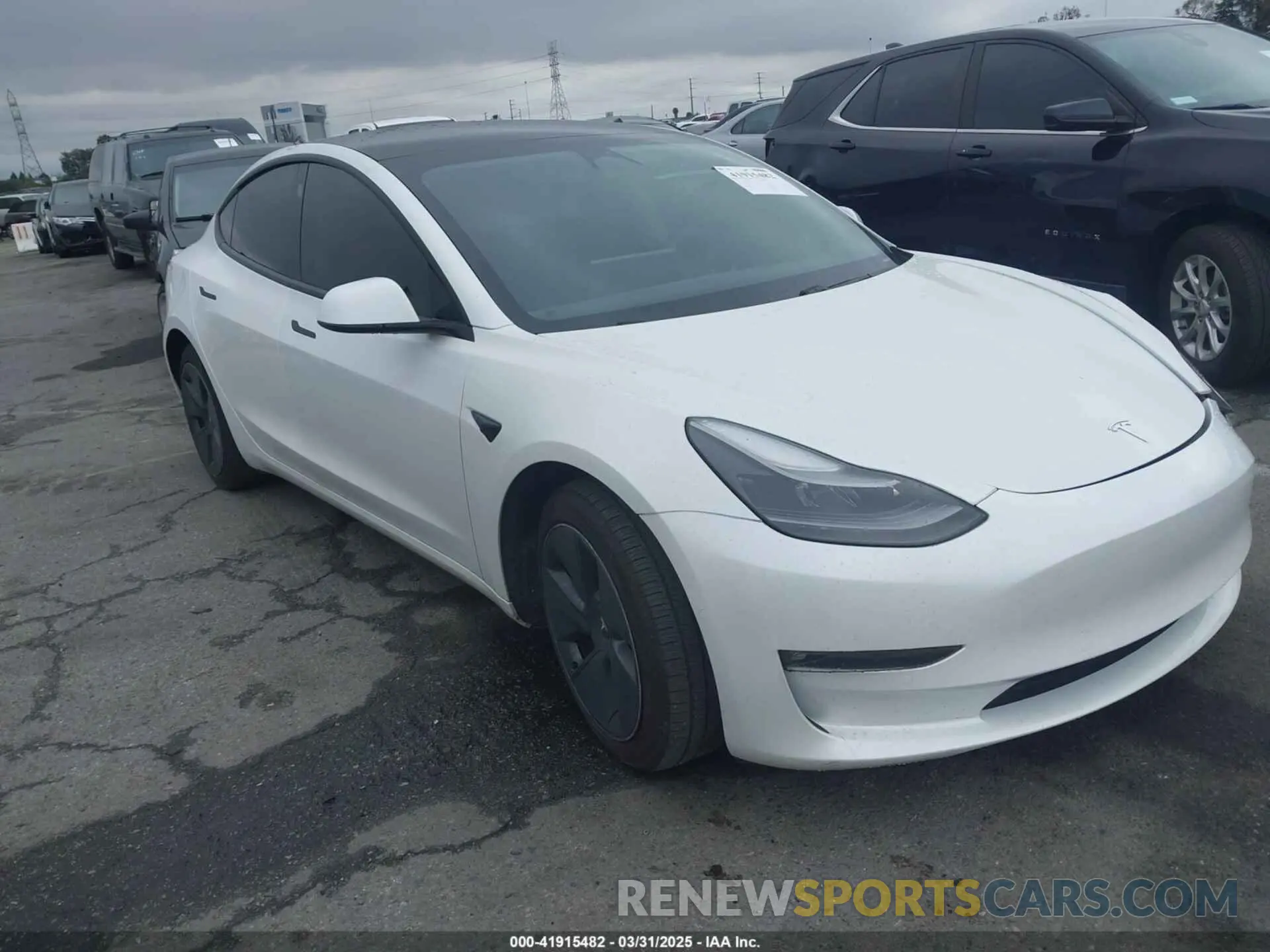 1 Photograph of a damaged car 5YJ3E1EB6MF878957 TESLA MODEL 3 2021