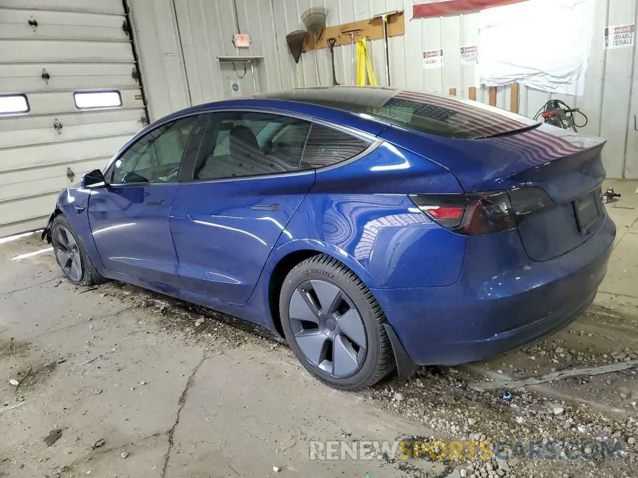 2 Photograph of a damaged car 5YJ3E1EB6MF902352 TESLA MODEL 3 2021