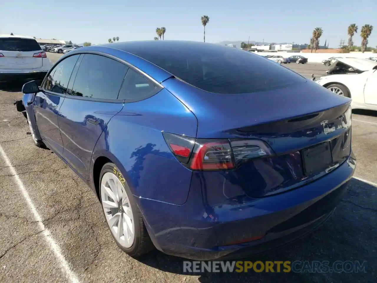 3 Photograph of a damaged car 5YJ3E1EB6MF903260 TESLA MODEL 3 2021