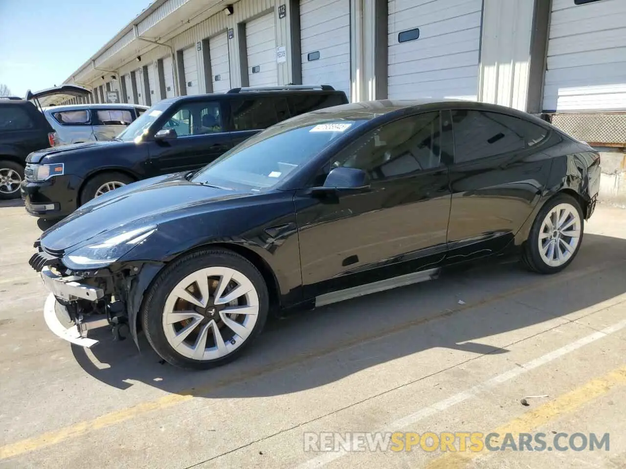 1 Photograph of a damaged car 5YJ3E1EB6MF906725 TESLA MODEL 3 2021