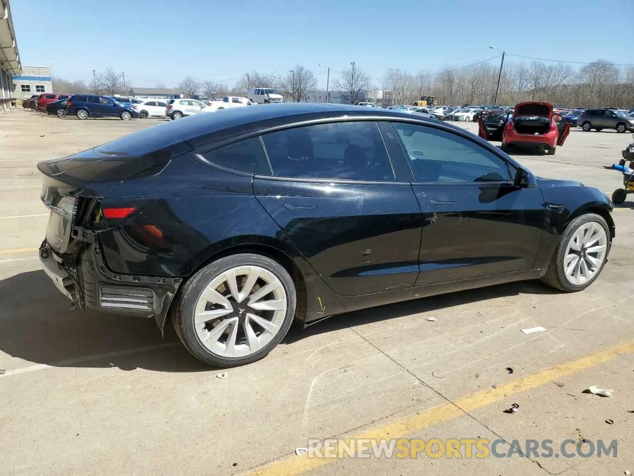 3 Photograph of a damaged car 5YJ3E1EB6MF906725 TESLA MODEL 3 2021
