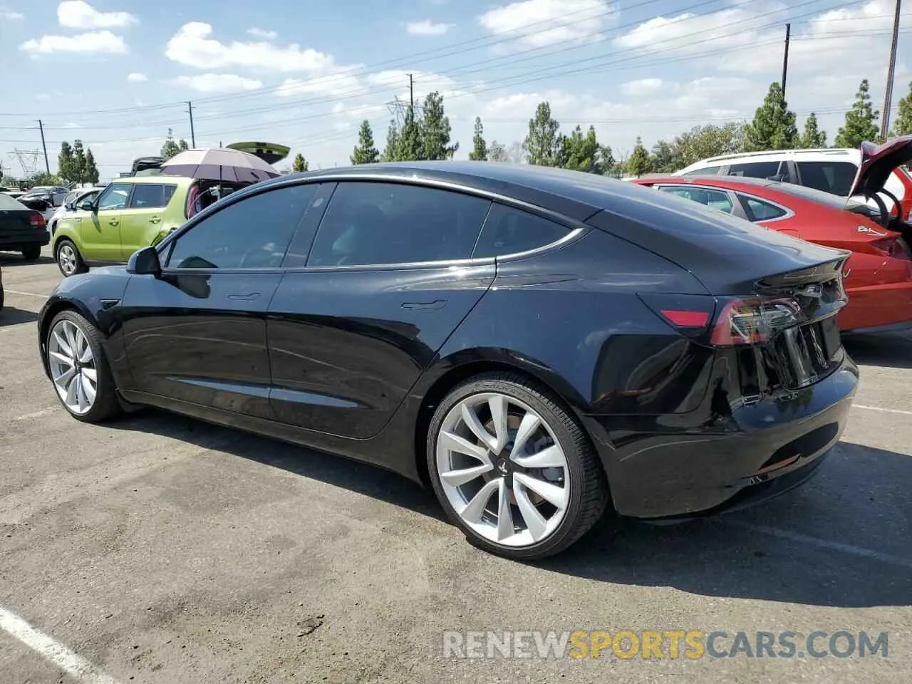 2 Photograph of a damaged car 5YJ3E1EB6MF926943 TESLA MODEL 3 2021