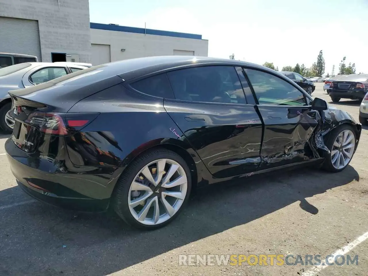 3 Photograph of a damaged car 5YJ3E1EB6MF926943 TESLA MODEL 3 2021