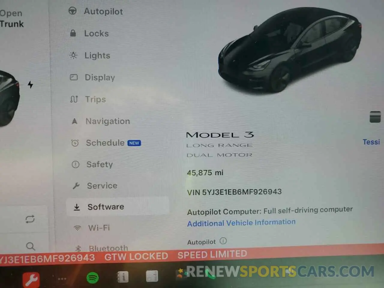 9 Photograph of a damaged car 5YJ3E1EB6MF926943 TESLA MODEL 3 2021