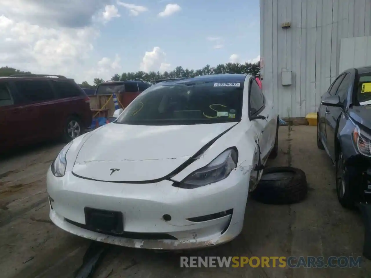 9 Photograph of a damaged car 5YJ3E1EB6MF974734 TESLA MODEL 3 2021