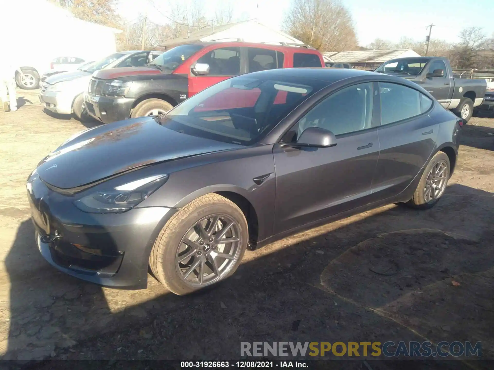 2 Photograph of a damaged car 5YJ3E1EB6MF979190 TESLA MODEL 3 2021