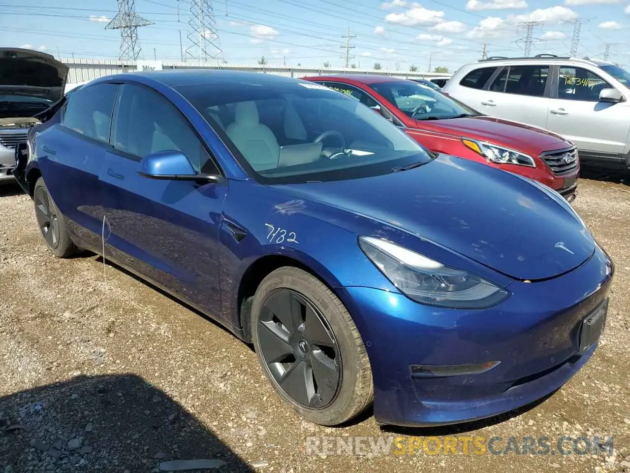 4 Photograph of a damaged car 5YJ3E1EB6MF980601 TESLA MODEL 3 2021