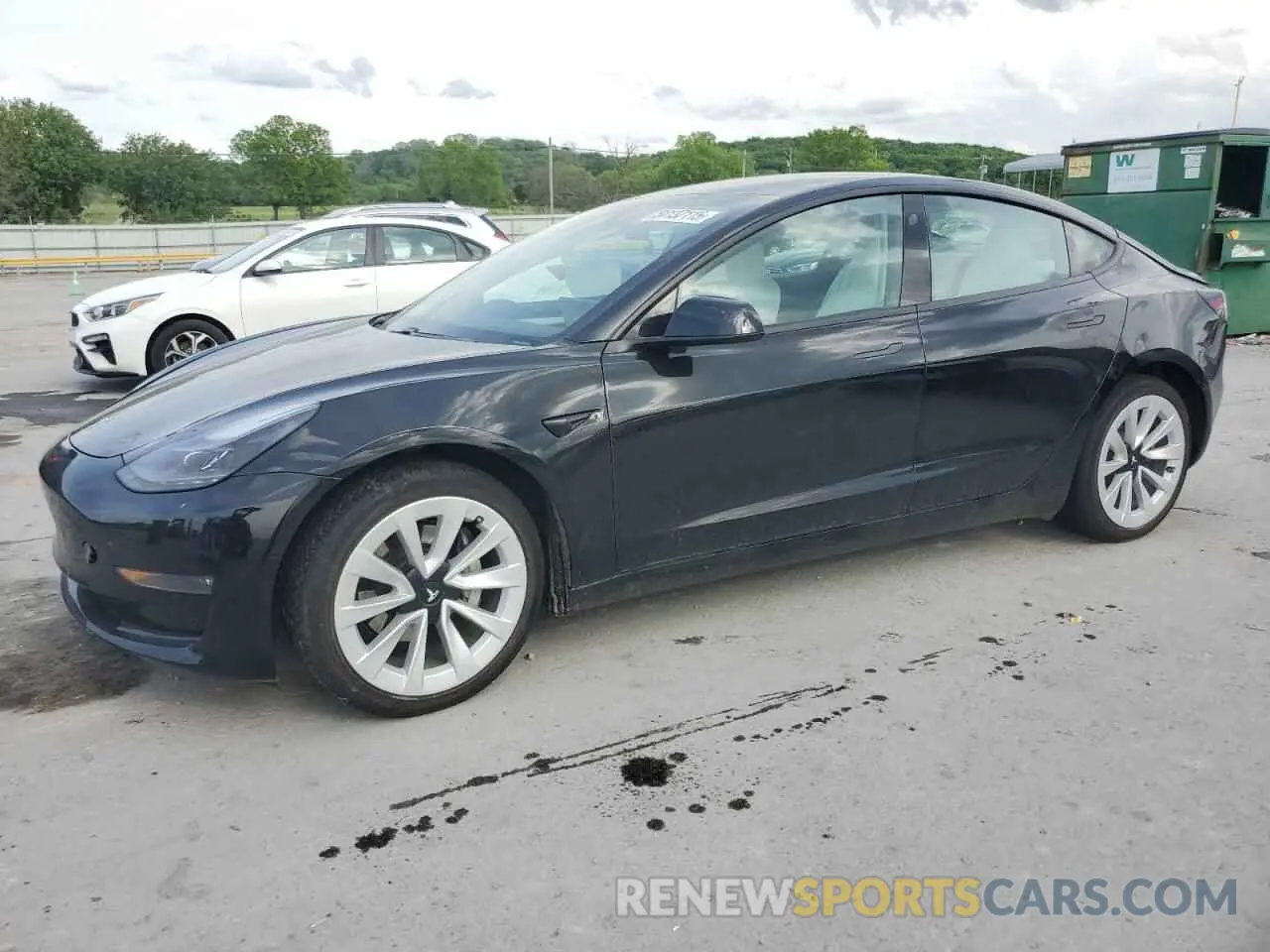1 Photograph of a damaged car 5YJ3E1EB6MF980646 TESLA MODEL 3 2021