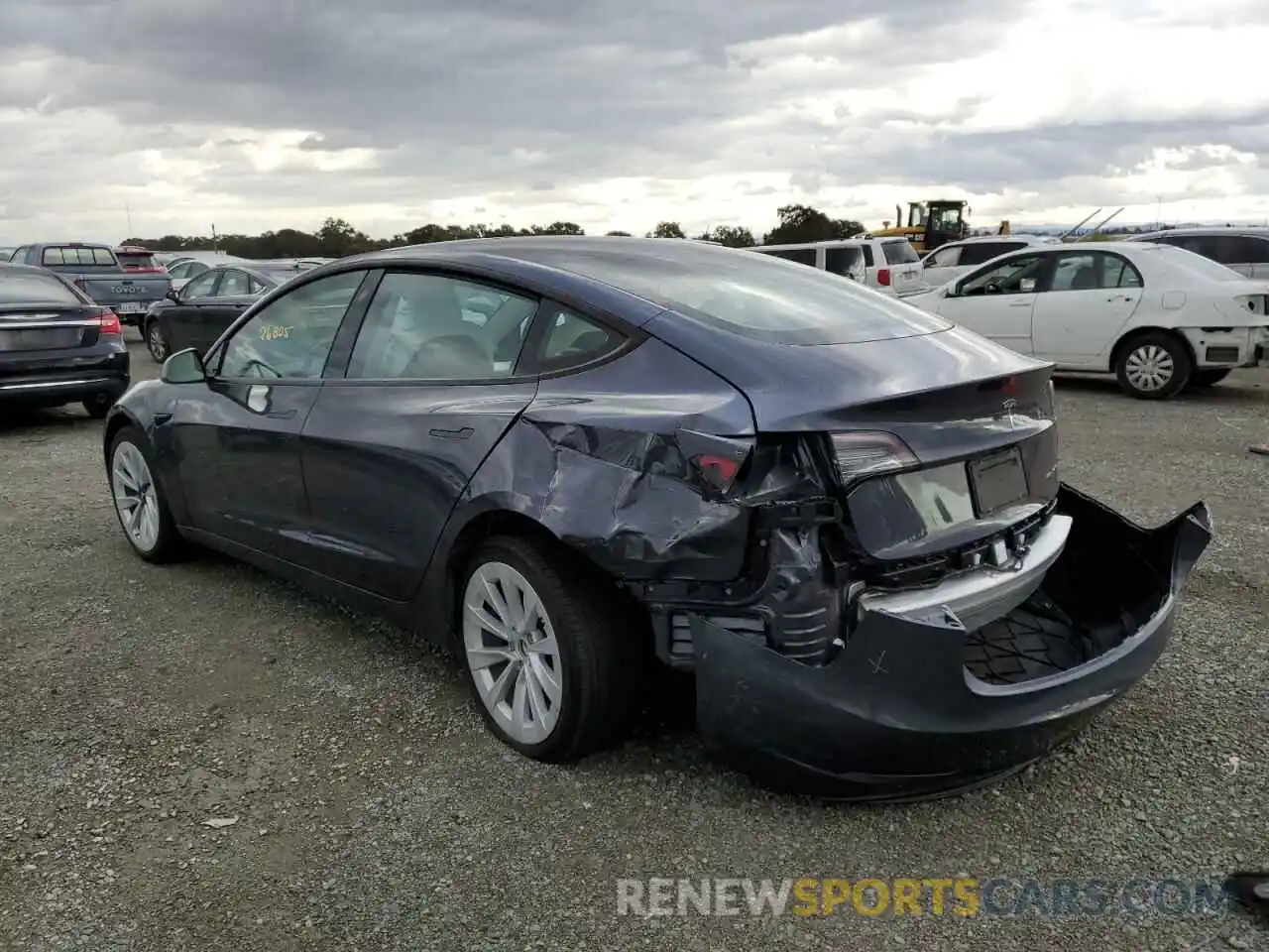 3 Photograph of a damaged car 5YJ3E1EB6MF980694 TESLA MODEL 3 2021