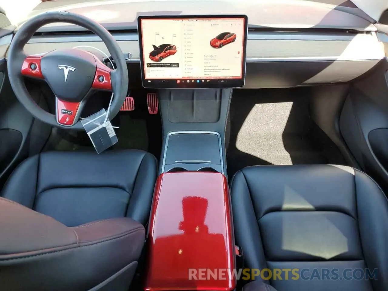 8 Photograph of a damaged car 5YJ3E1EB7MF002169 TESLA MODEL 3 2021