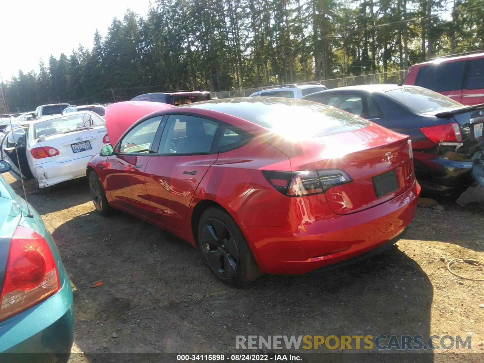 3 Photograph of a damaged car 5YJ3E1EB7MF002236 TESLA MODEL 3 2021