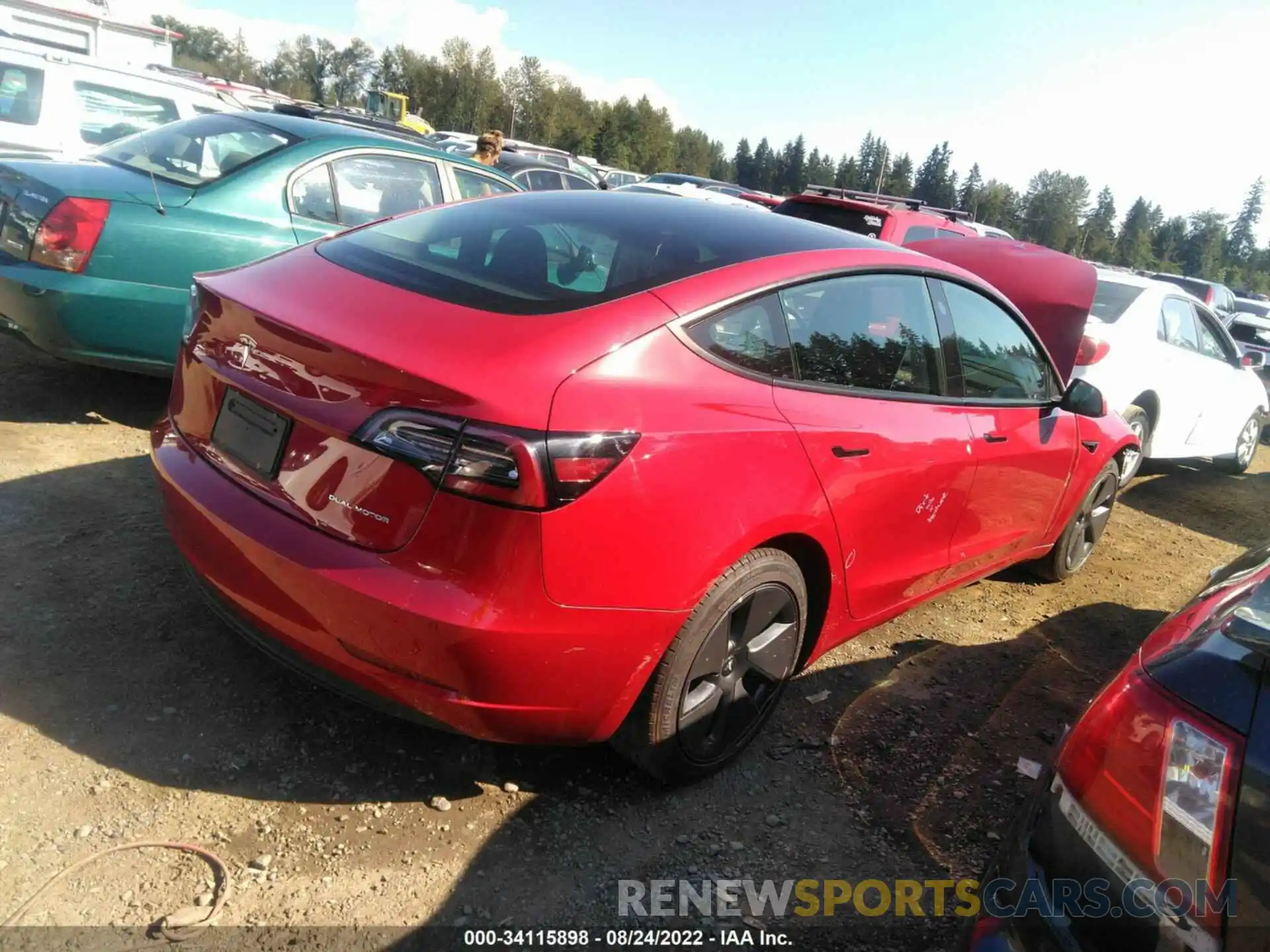 4 Photograph of a damaged car 5YJ3E1EB7MF002236 TESLA MODEL 3 2021