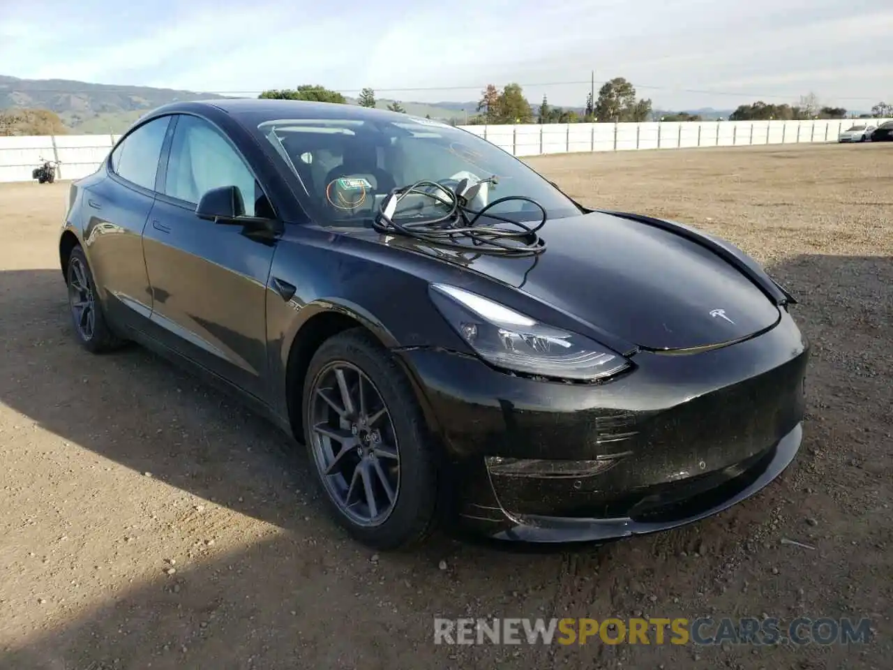 1 Photograph of a damaged car 5YJ3E1EB7MF019652 TESLA MODEL 3 2021