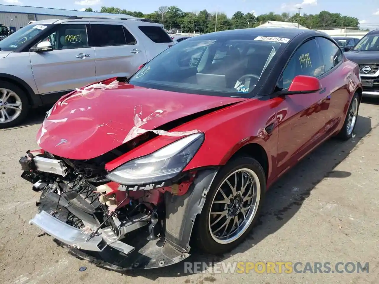 2 Photograph of a damaged car 5YJ3E1EB7MF019778 TESLA MODEL 3 2021