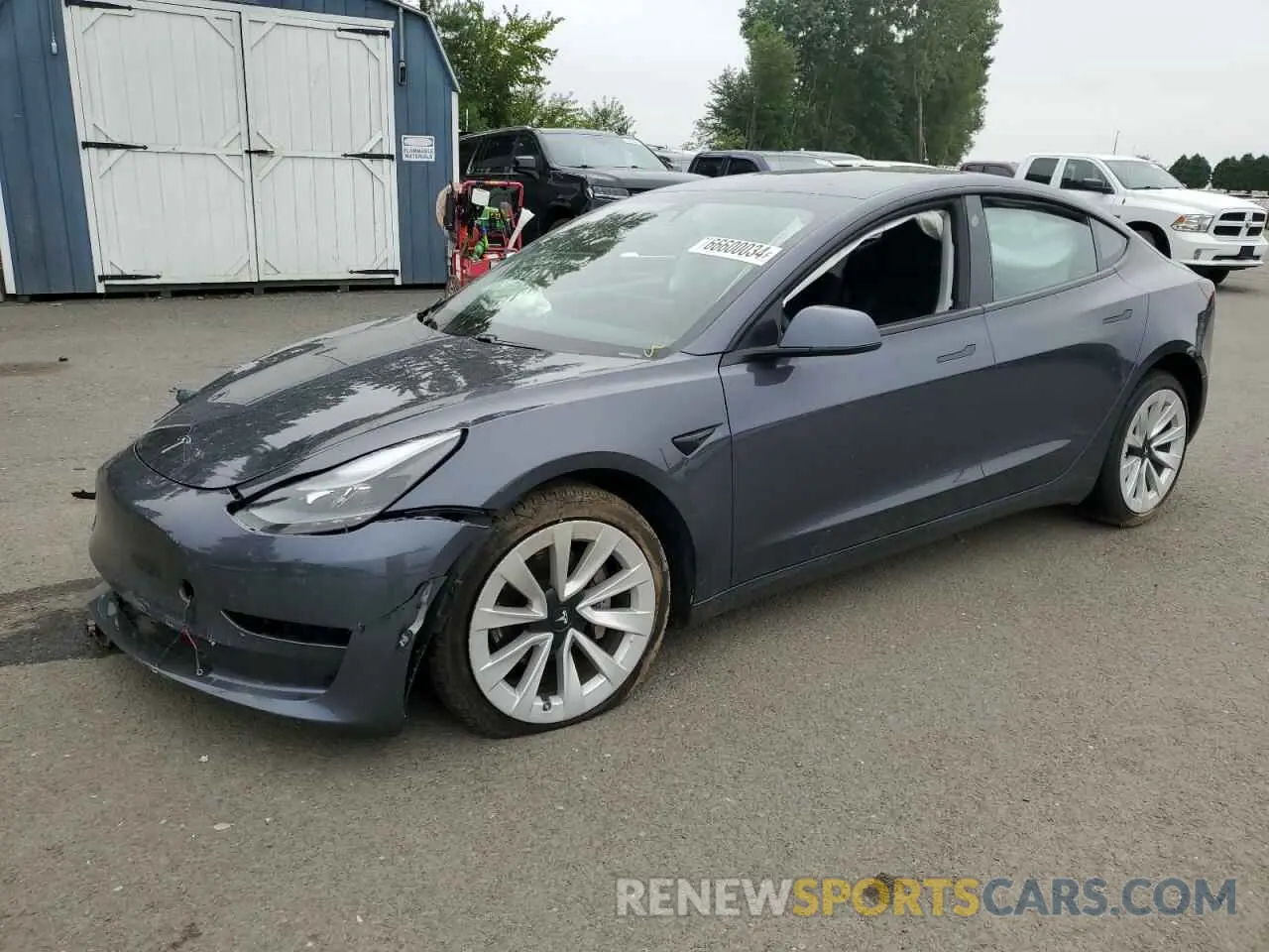 1 Photograph of a damaged car 5YJ3E1EB7MF031459 TESLA MODEL 3 2021
