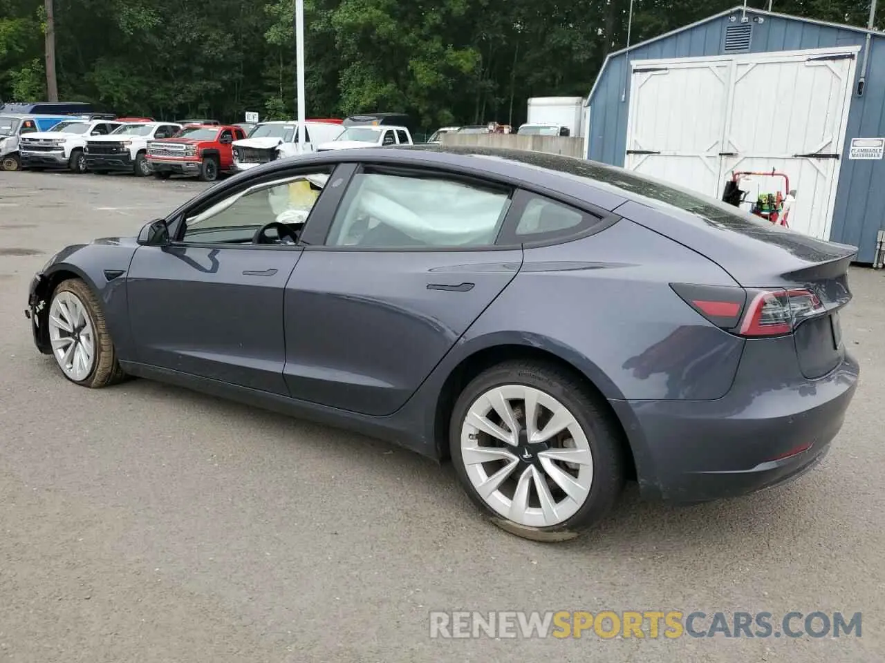 2 Photograph of a damaged car 5YJ3E1EB7MF031459 TESLA MODEL 3 2021