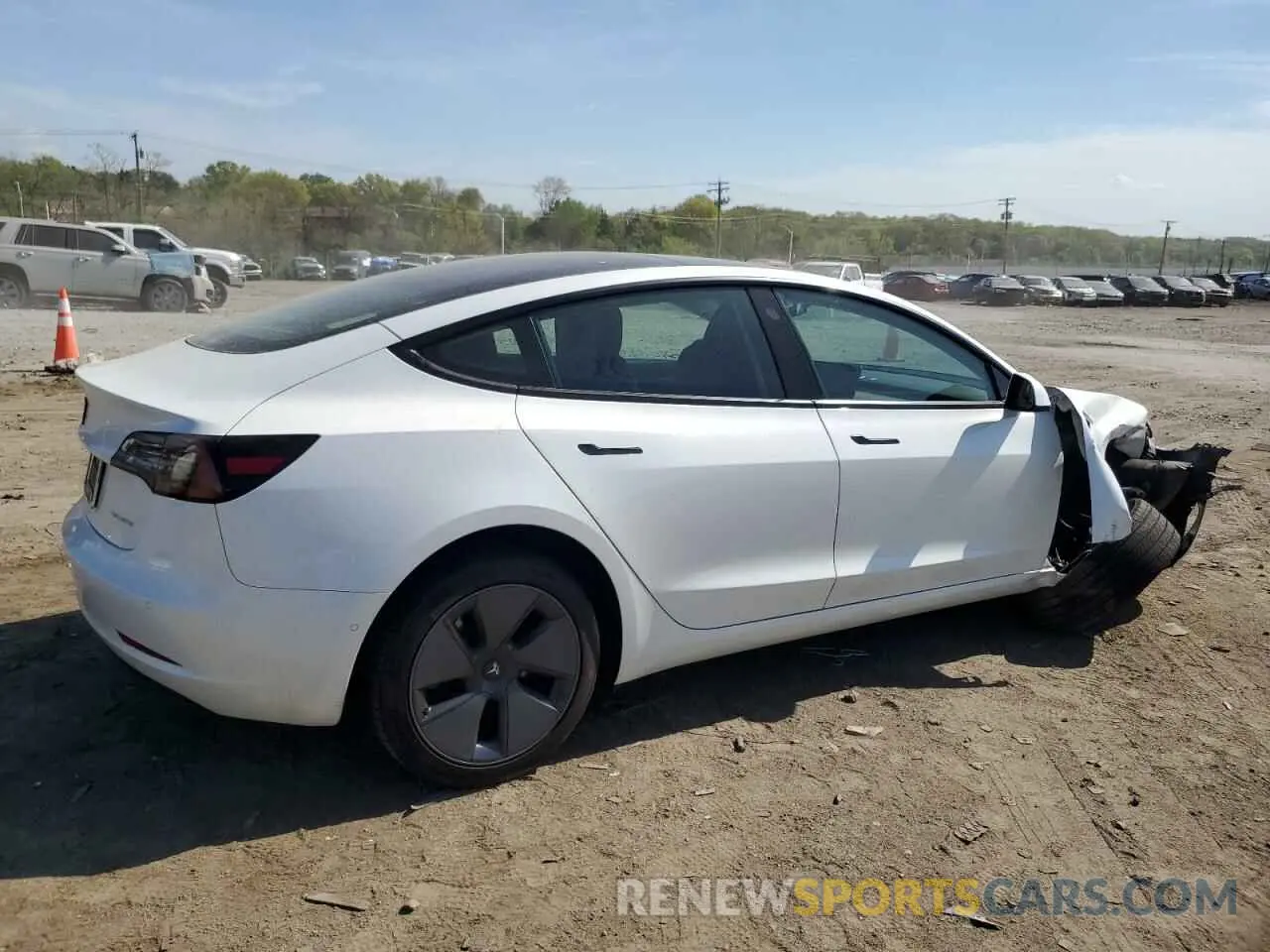 3 Photograph of a damaged car 5YJ3E1EB7MF034152 TESLA MODEL 3 2021