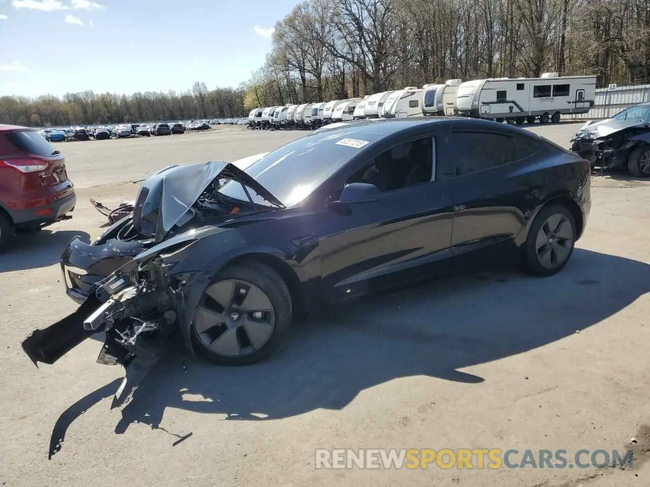1 Photograph of a damaged car 5YJ3E1EB7MF035544 TESLA MODEL 3 2021
