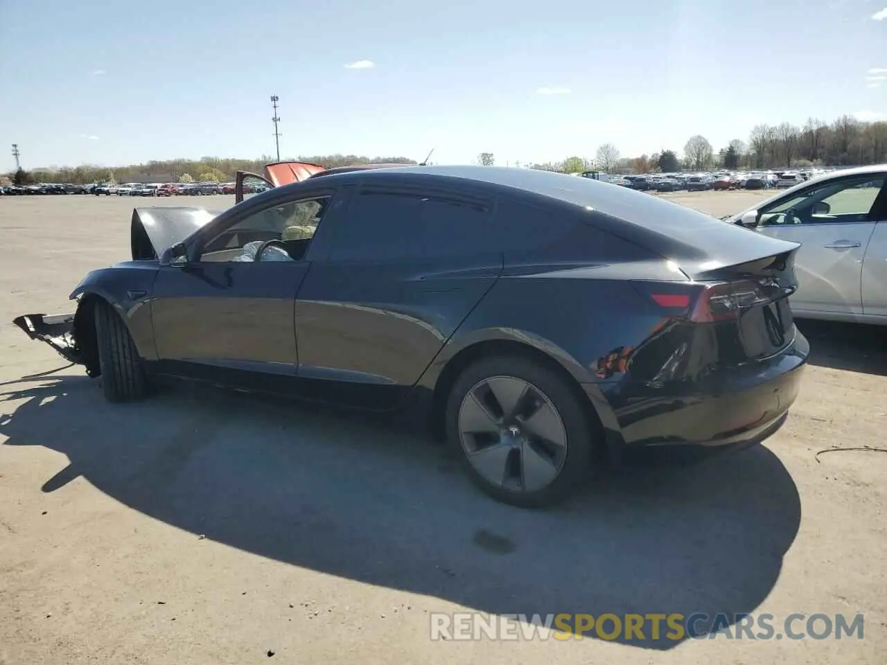 2 Photograph of a damaged car 5YJ3E1EB7MF035544 TESLA MODEL 3 2021