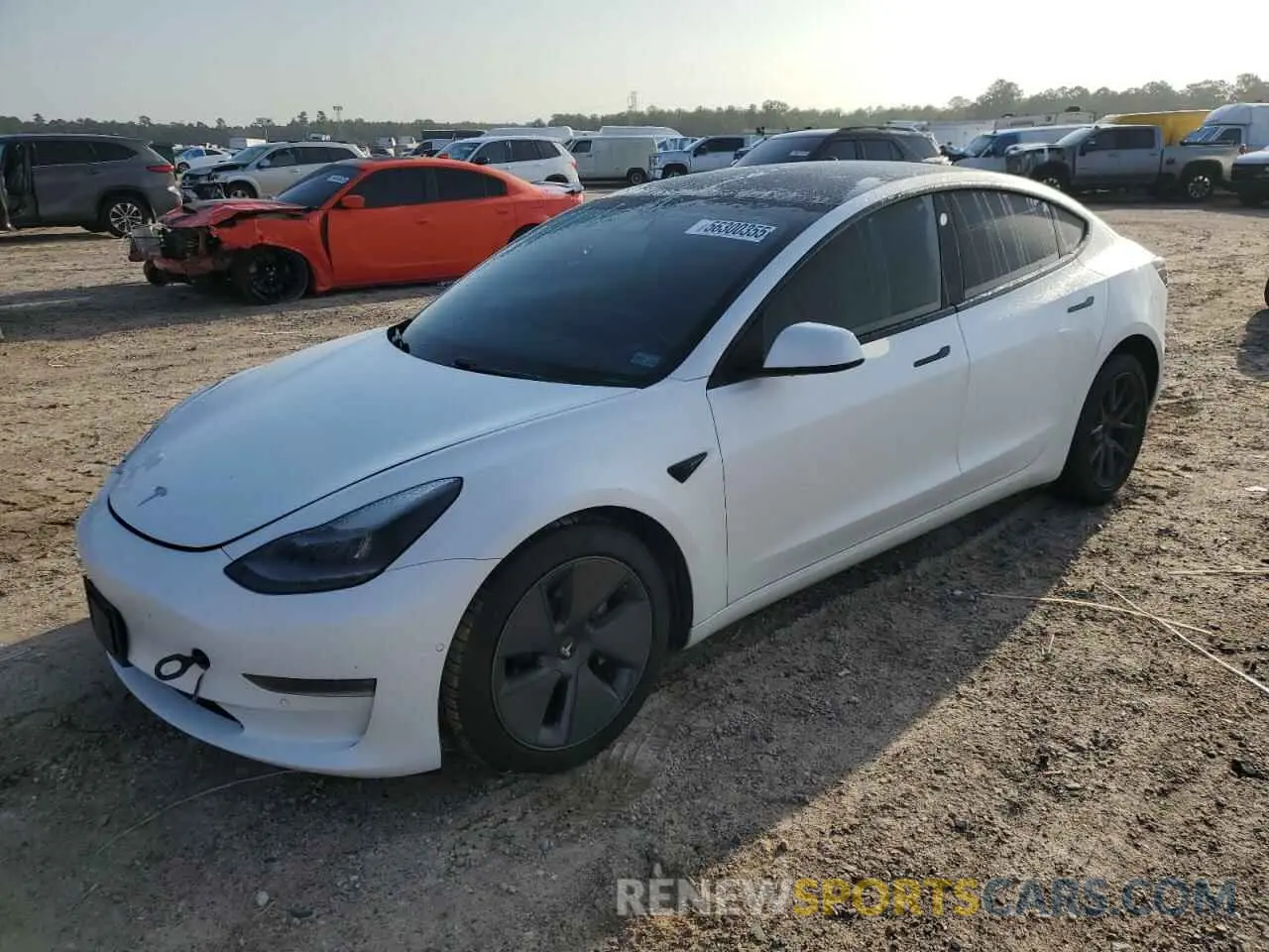 1 Photograph of a damaged car 5YJ3E1EB7MF044096 TESLA MODEL 3 2021