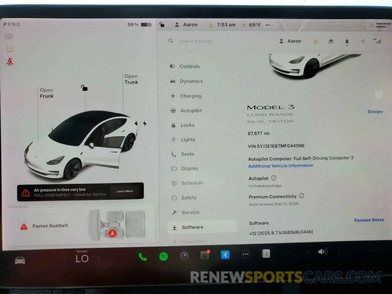 9 Photograph of a damaged car 5YJ3E1EB7MF044096 TESLA MODEL 3 2021