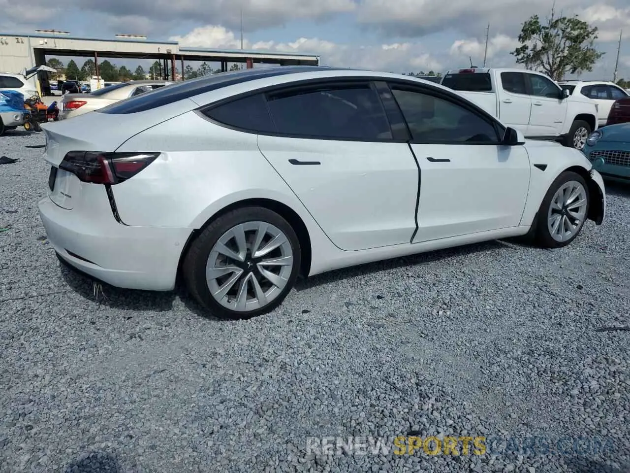 3 Photograph of a damaged car 5YJ3E1EB7MF049668 TESLA MODEL 3 2021