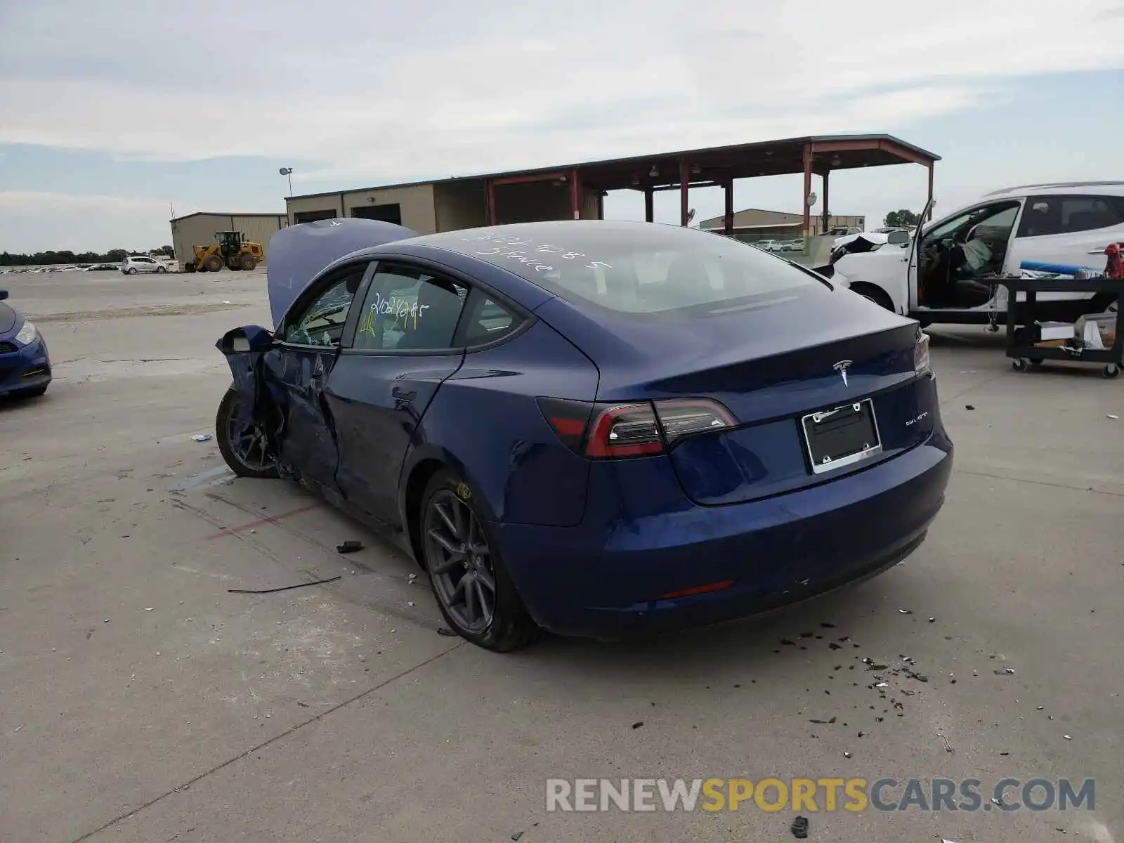 3 Photograph of a damaged car 5YJ3E1EB7MF051050 TESLA MODEL 3 2021