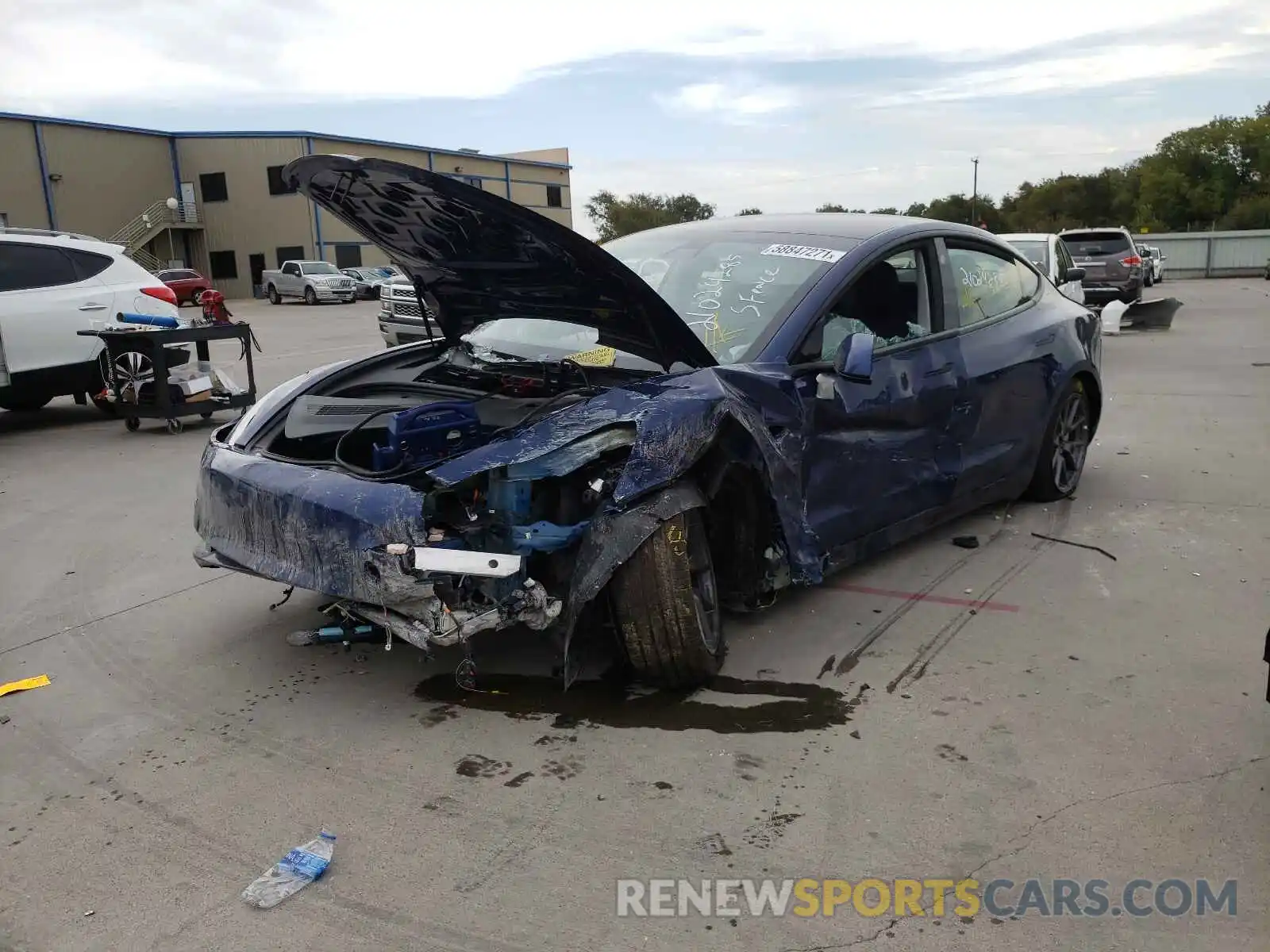 9 Photograph of a damaged car 5YJ3E1EB7MF051050 TESLA MODEL 3 2021