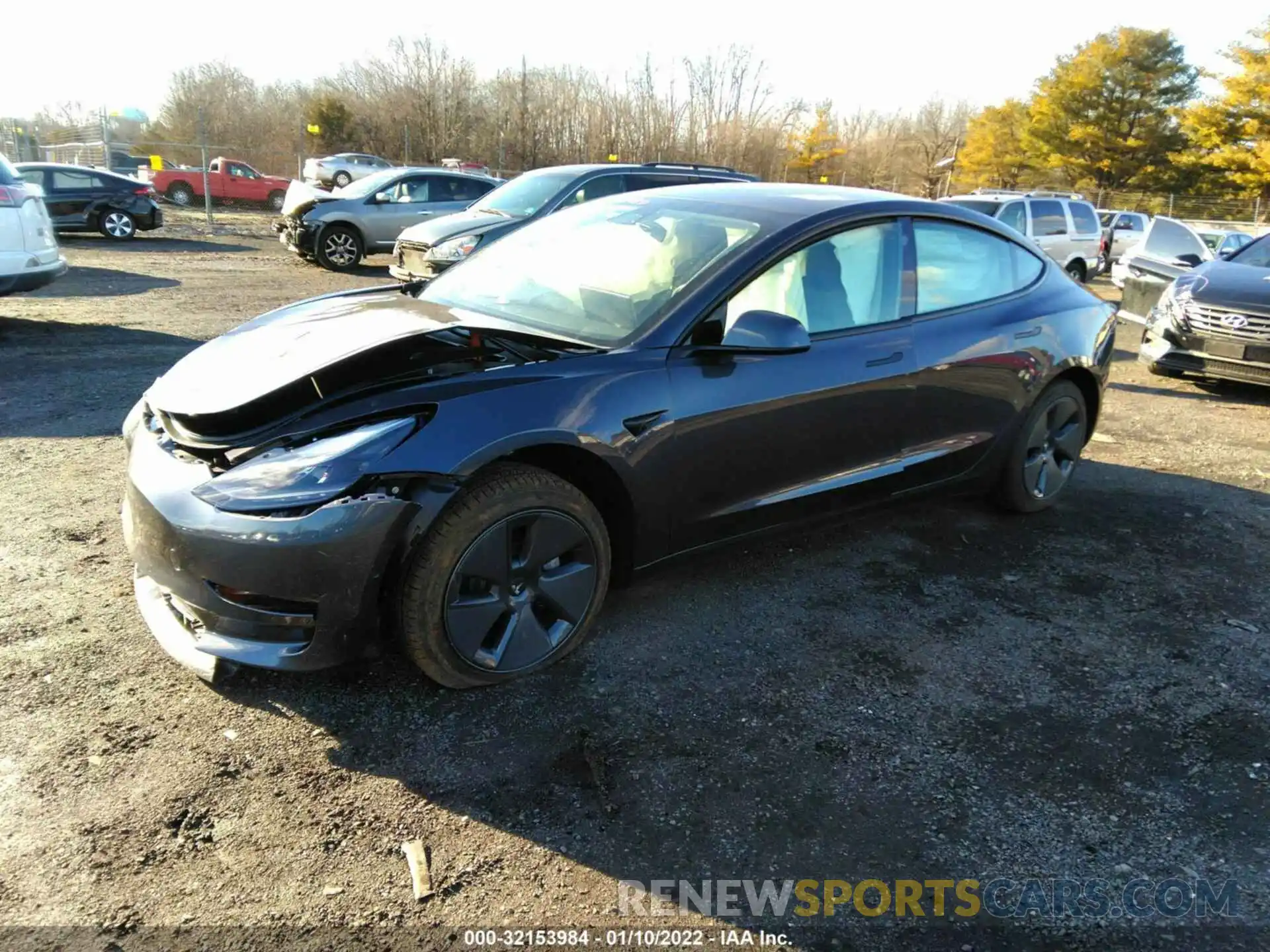 2 Photograph of a damaged car 5YJ3E1EB7MF054904 TESLA MODEL 3 2021