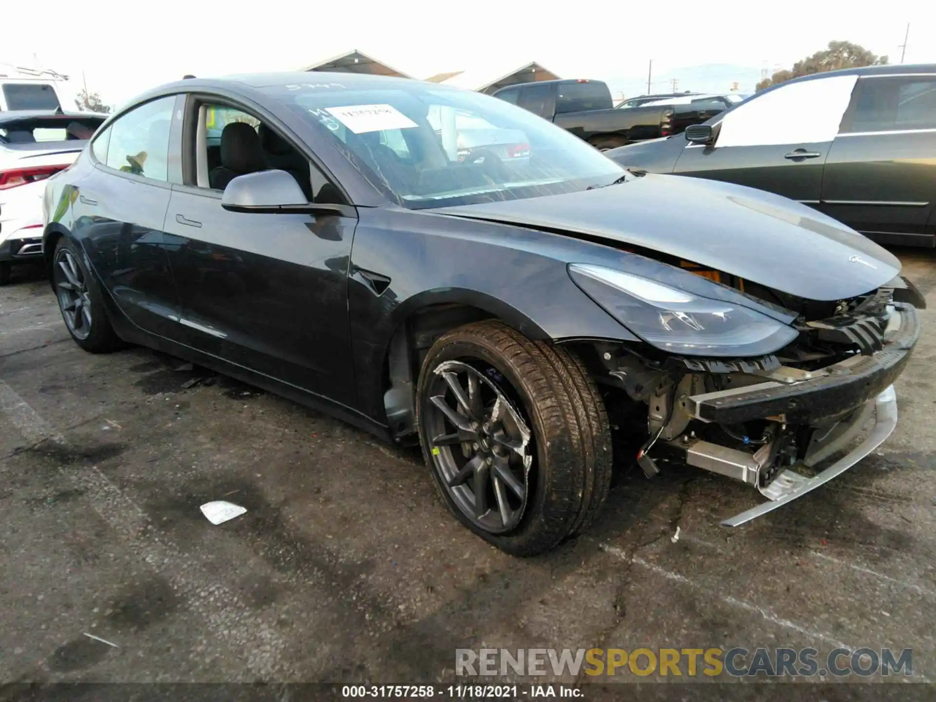 1 Photograph of a damaged car 5YJ3E1EB7MF067426 TESLA MODEL 3 2021