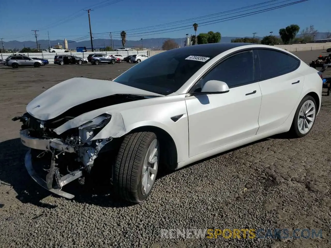 1 Photograph of a damaged car 5YJ3E1EB7MF074330 TESLA MODEL 3 2021
