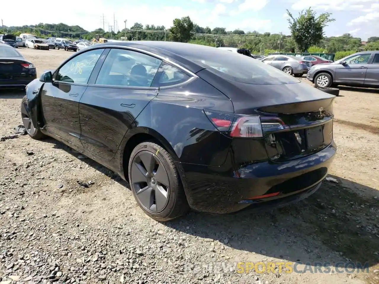 3 Photograph of a damaged car 5YJ3E1EB7MF836698 TESLA MODEL 3 2021