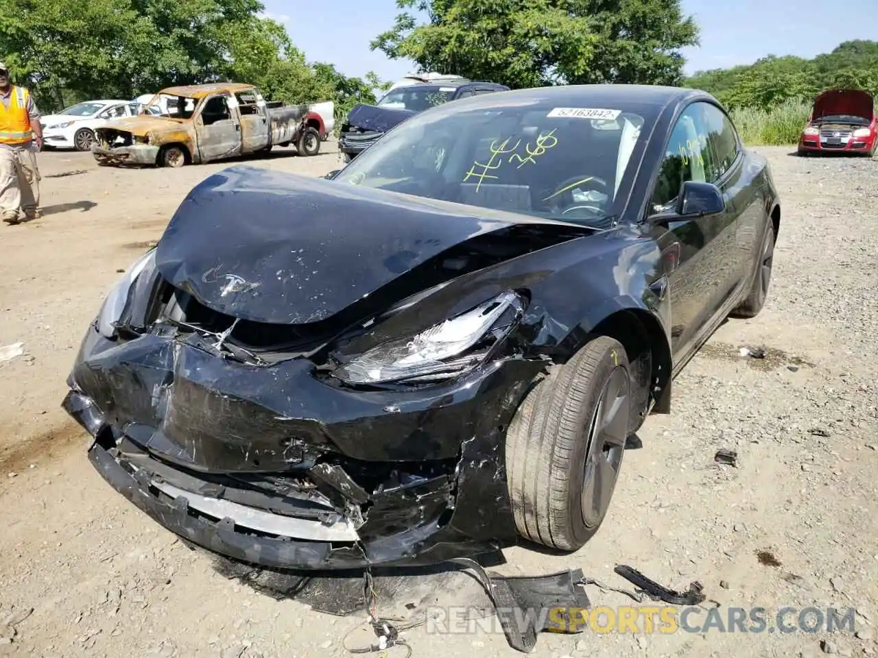 9 Photograph of a damaged car 5YJ3E1EB7MF836698 TESLA MODEL 3 2021