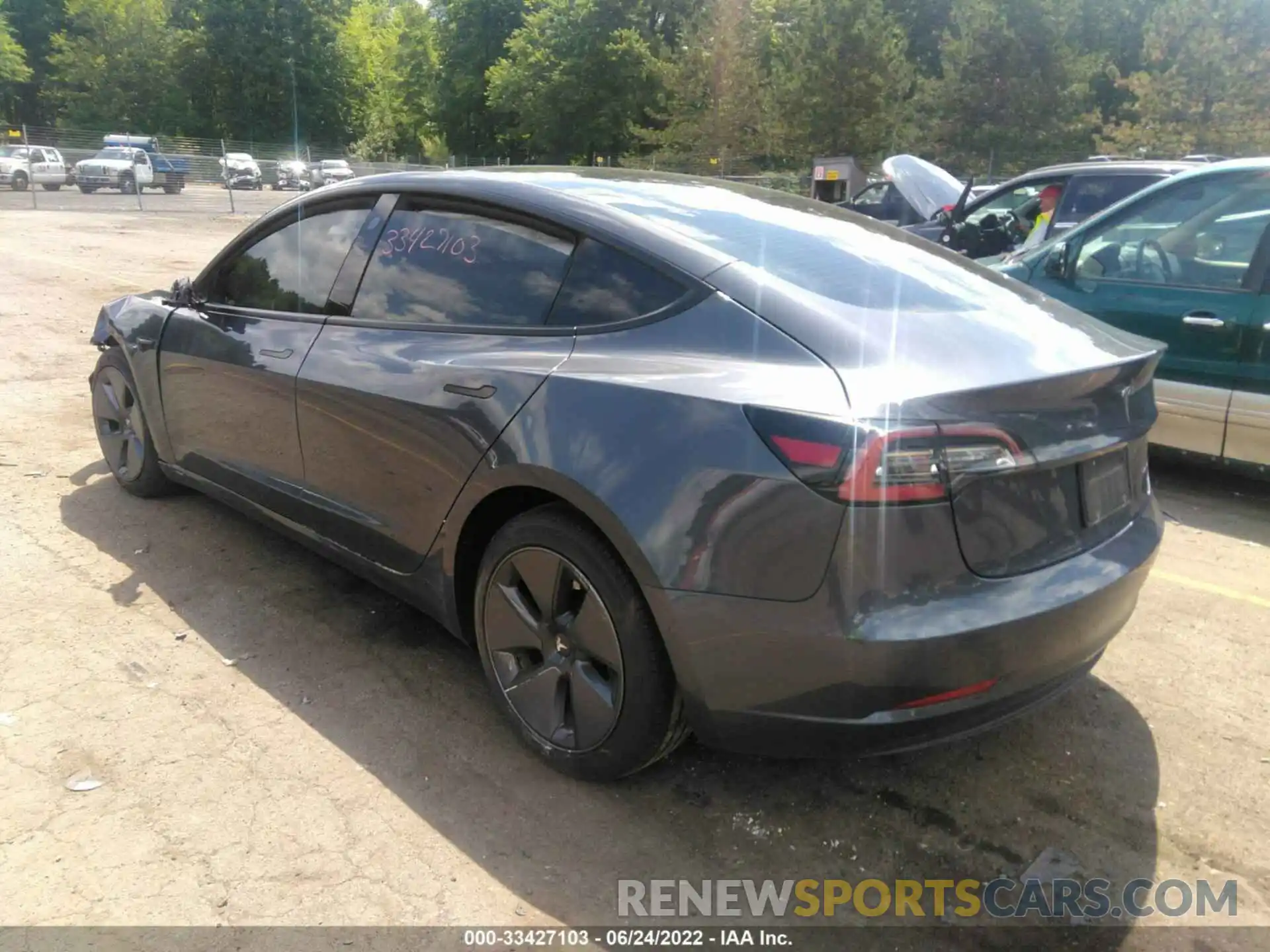 3 Photograph of a damaged car 5YJ3E1EB7MF848107 TESLA MODEL 3 2021