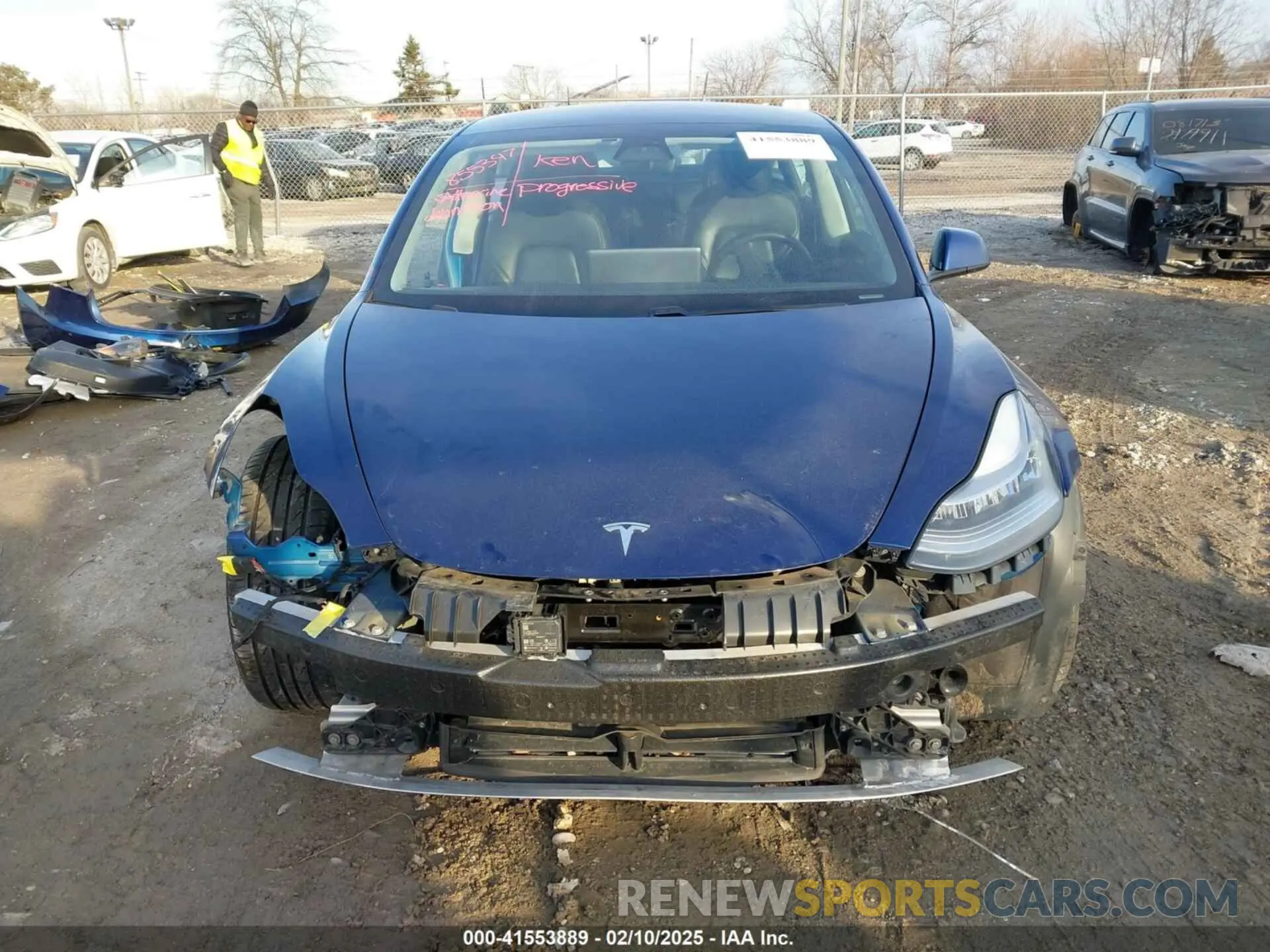 12 Photograph of a damaged car 5YJ3E1EB7MF855347 TESLA MODEL 3 2021