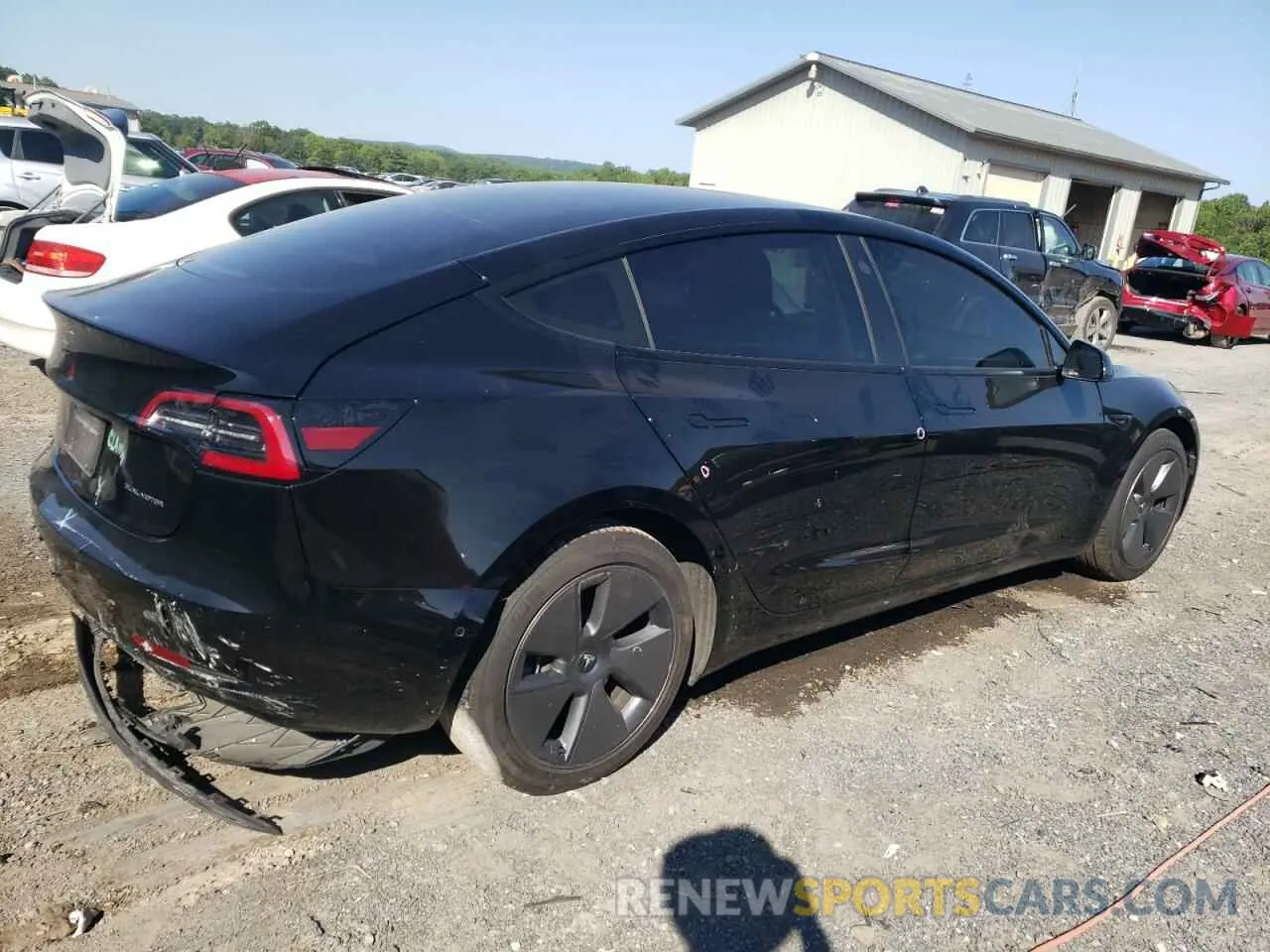 3 Photograph of a damaged car 5YJ3E1EB7MF858748 TESLA MODEL 3 2021