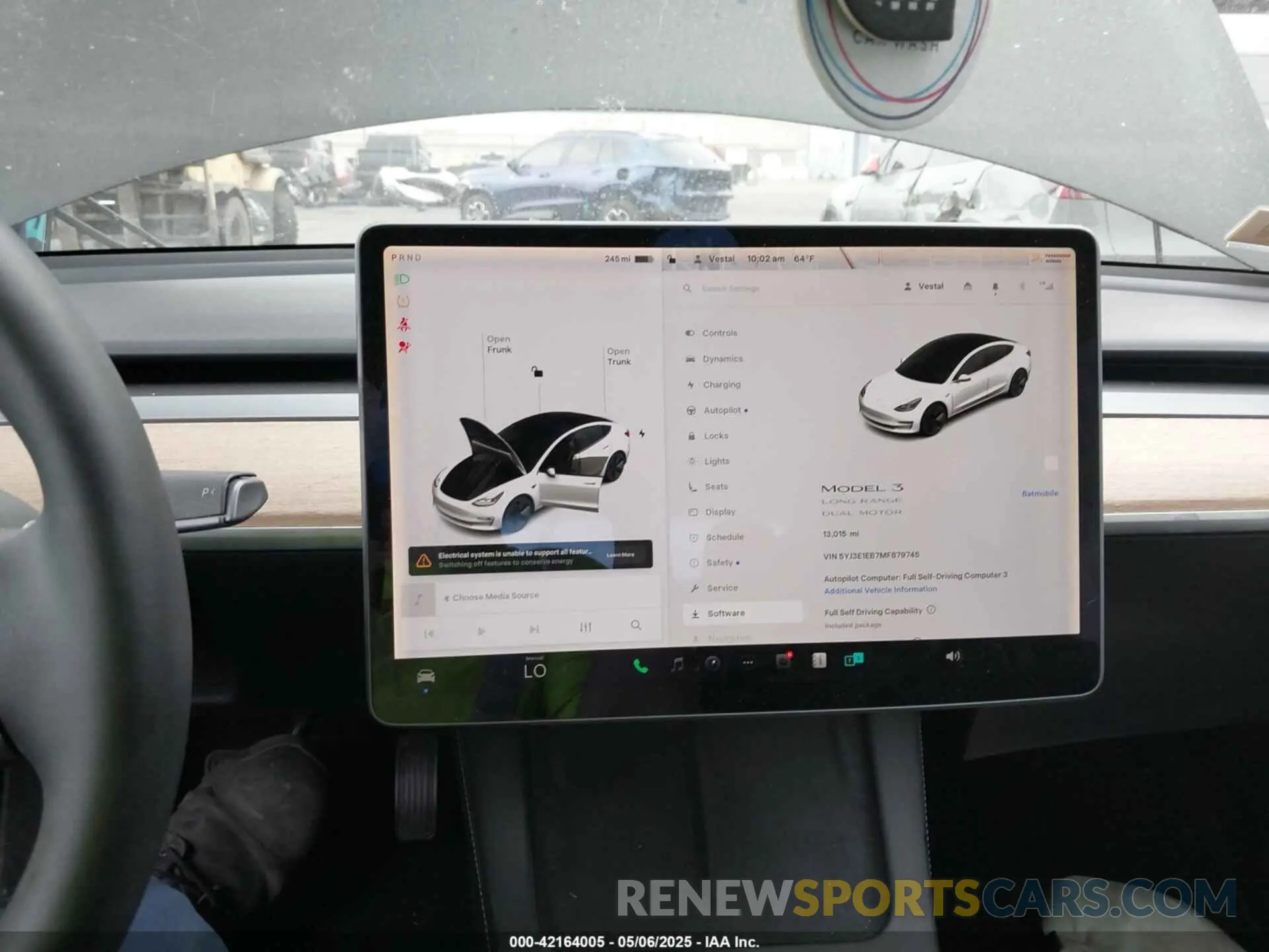 19 Photograph of a damaged car 5YJ3E1EB7MF879745 TESLA MODEL 3 2021