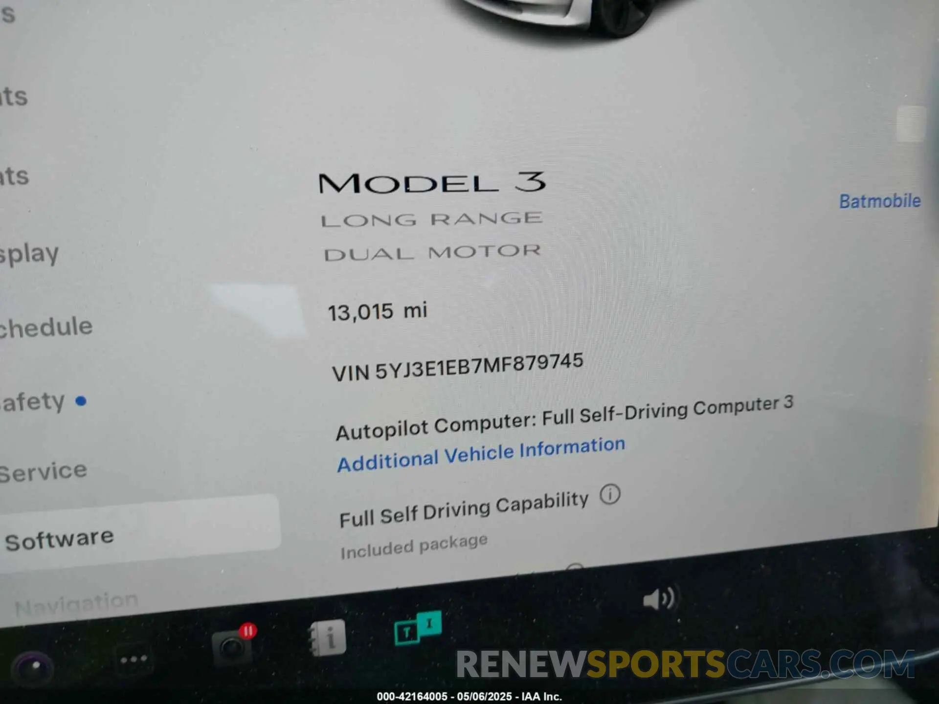 7 Photograph of a damaged car 5YJ3E1EB7MF879745 TESLA MODEL 3 2021