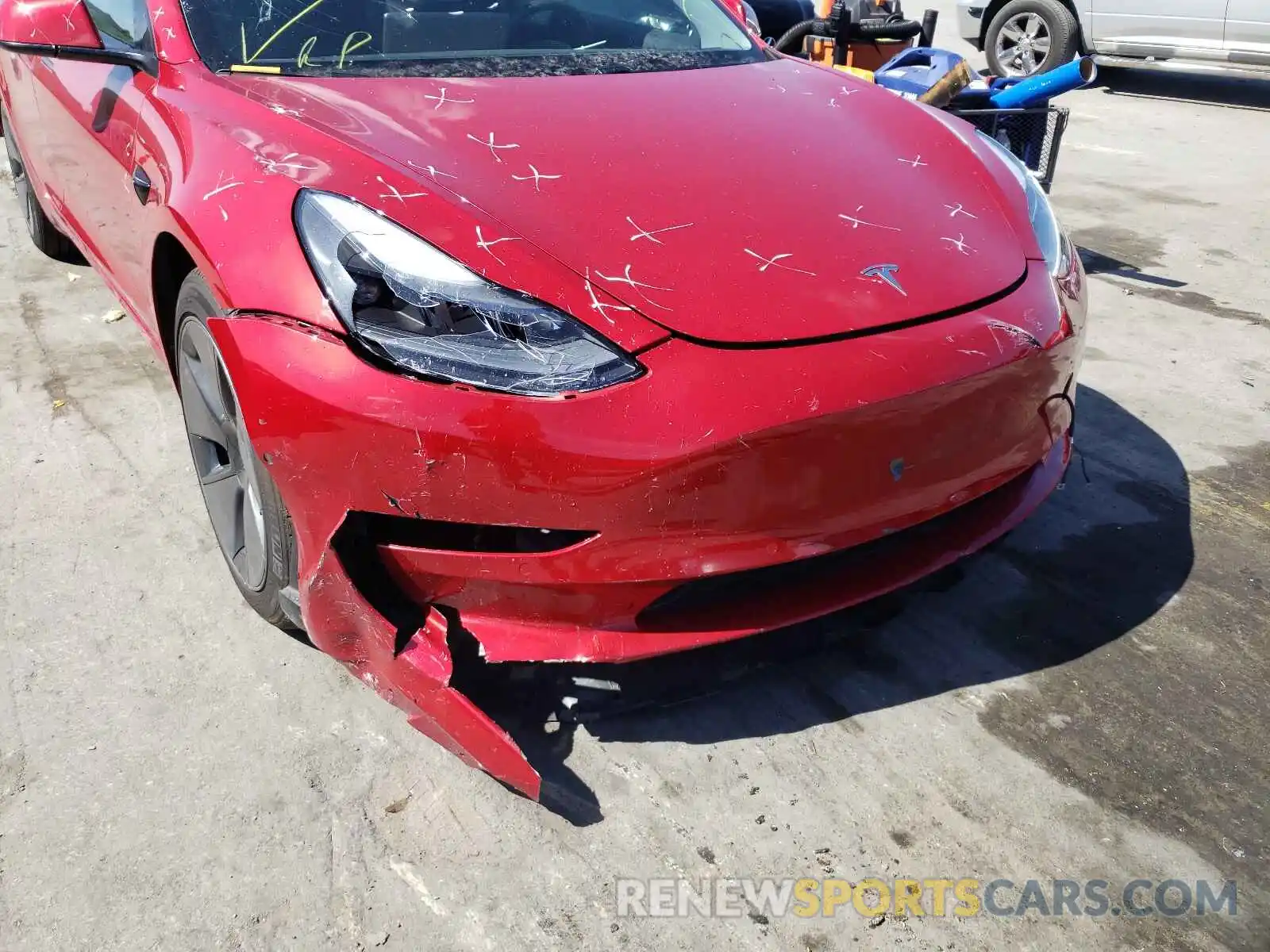 9 Photograph of a damaged car 5YJ3E1EB7MF924392 TESLA MODEL 3 2021