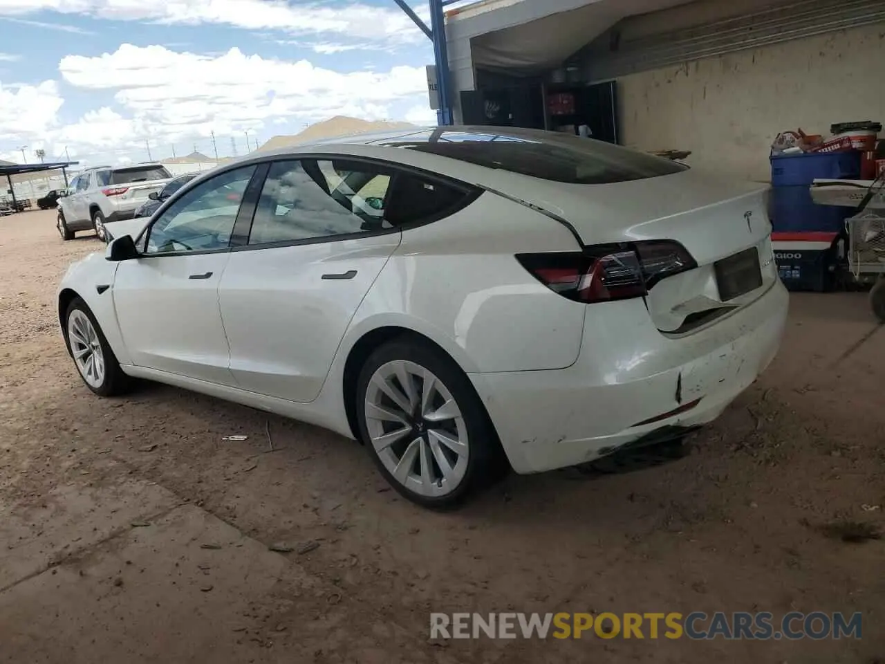 2 Photograph of a damaged car 5YJ3E1EB7MF936820 TESLA MODEL 3 2021