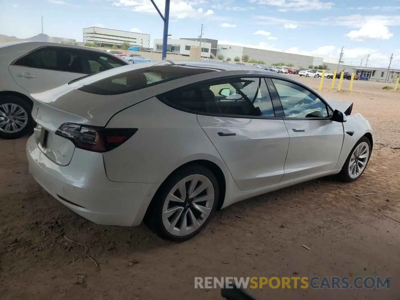 3 Photograph of a damaged car 5YJ3E1EB7MF936820 TESLA MODEL 3 2021