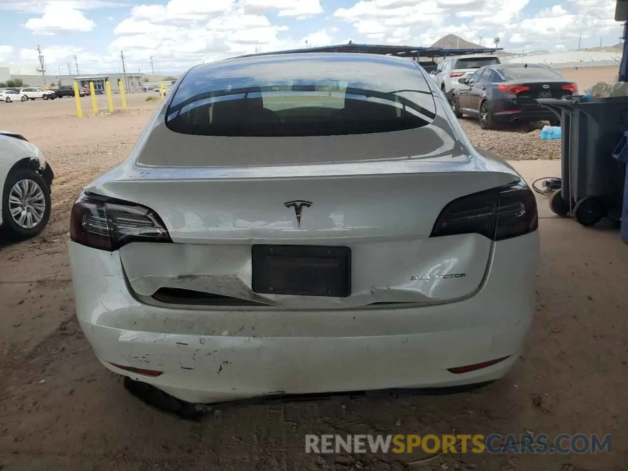 6 Photograph of a damaged car 5YJ3E1EB7MF936820 TESLA MODEL 3 2021