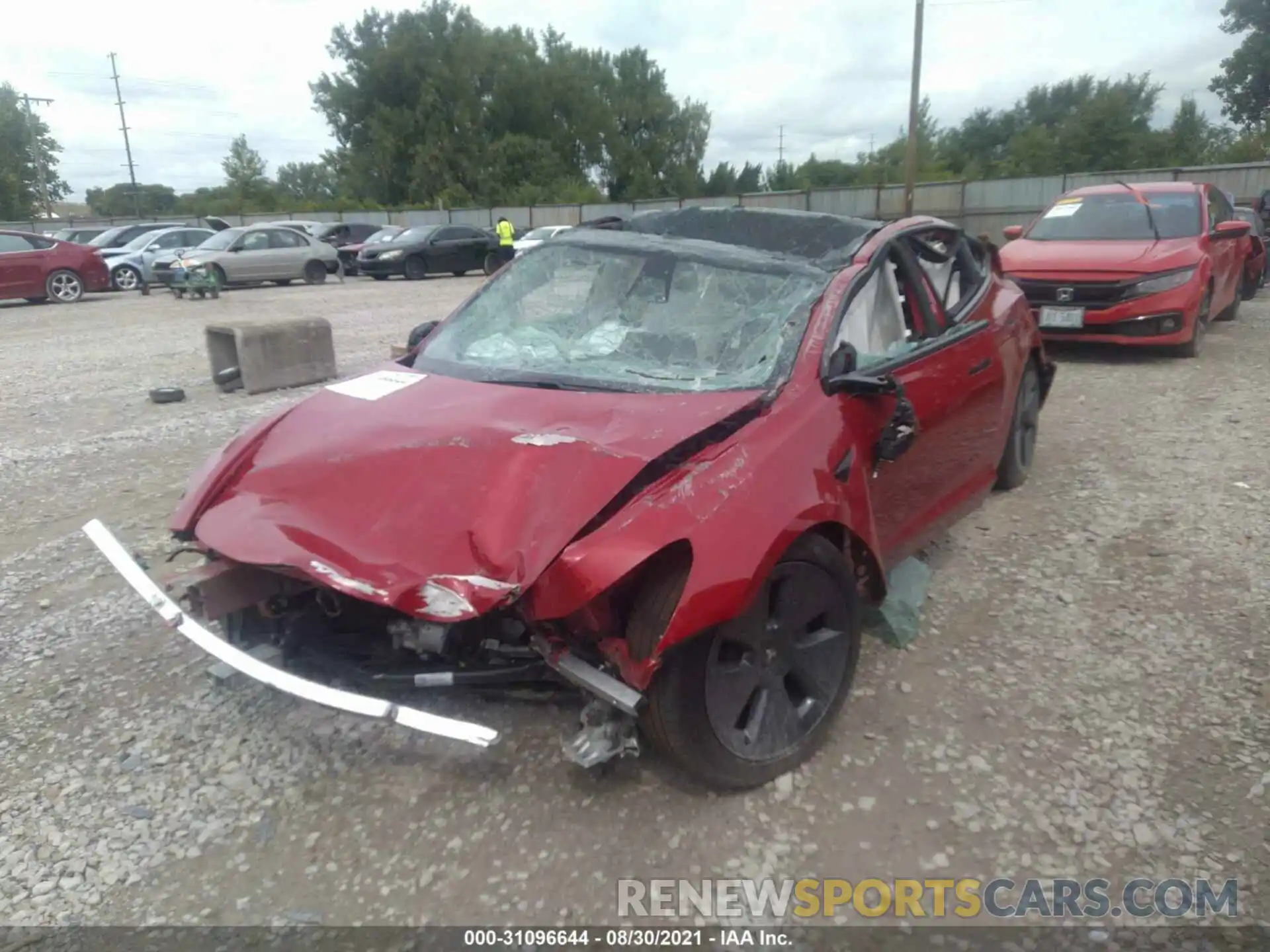 6 Photograph of a damaged car 5YJ3E1EB7MF960812 TESLA MODEL 3 2021