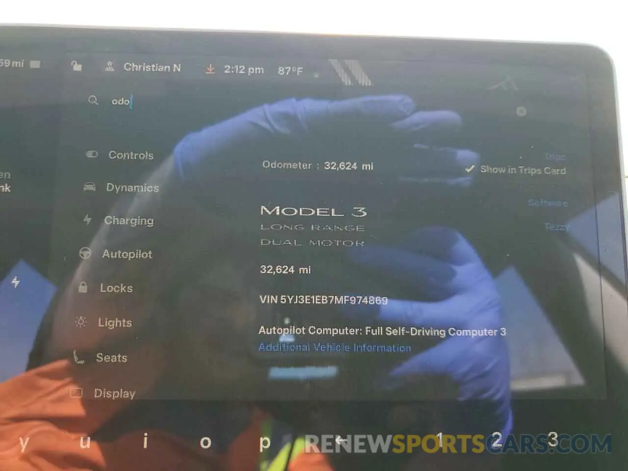 9 Photograph of a damaged car 5YJ3E1EB7MF974869 TESLA MODEL 3 2021